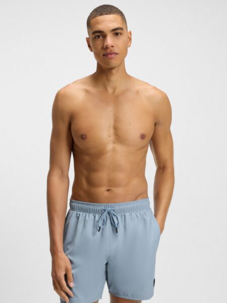 Short de Bain BOSS avec Poche Cargo & Badge Logoté Bleu Clair