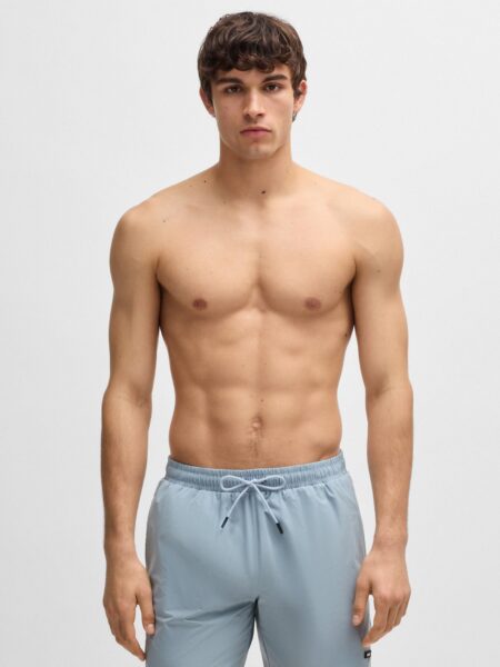 Short de Bain BOSS avec Badge Logo Open Blue