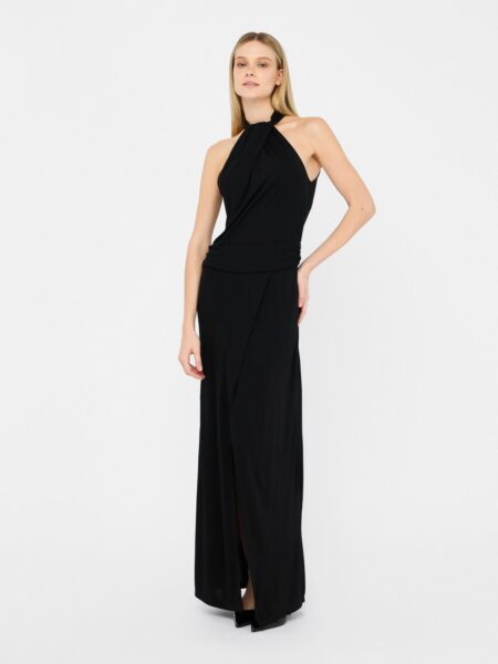 Robe Longue LIUJO avec Foulard Noir