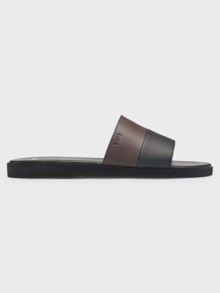 Mules BOSS en Similicuir à Brides Bicolores