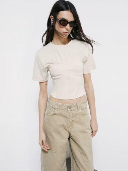 T Shirt PATRIZIA PEPE Bustier en Coton