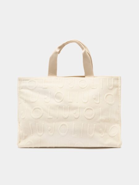 Cabas Moyen Modèle LIUJO en Maille Blanc