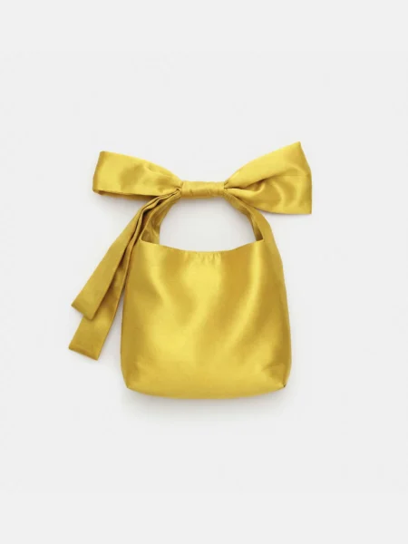 Sac TARA JARMON Sally Jaune en Satin Duchesse