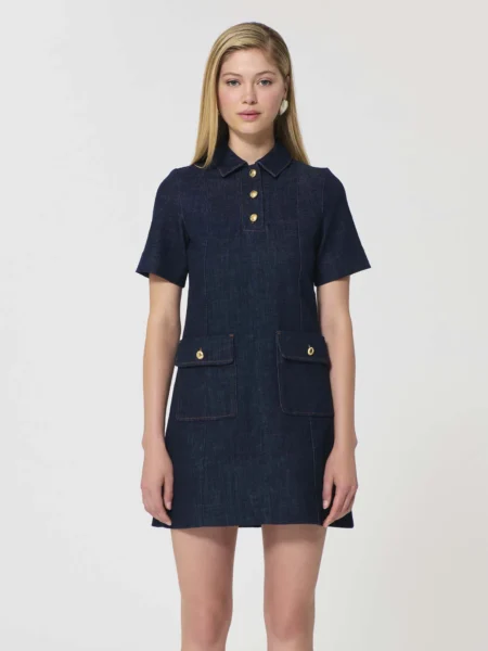 Robe TARA JARMON Roanne en Denim Brut
