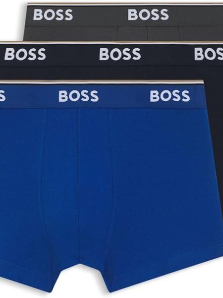 Pack 3 boxer BOSS en coton Bleu