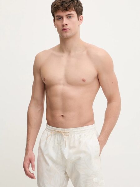Short de bain BOSS imprimé beige