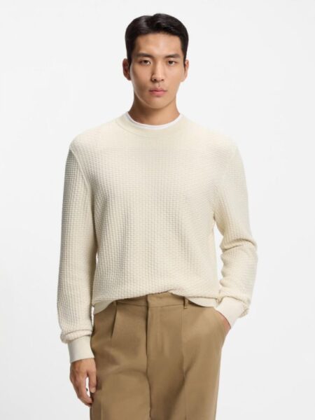 Pull BOSS en coton blanc