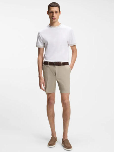 Short BOSS en coton beige