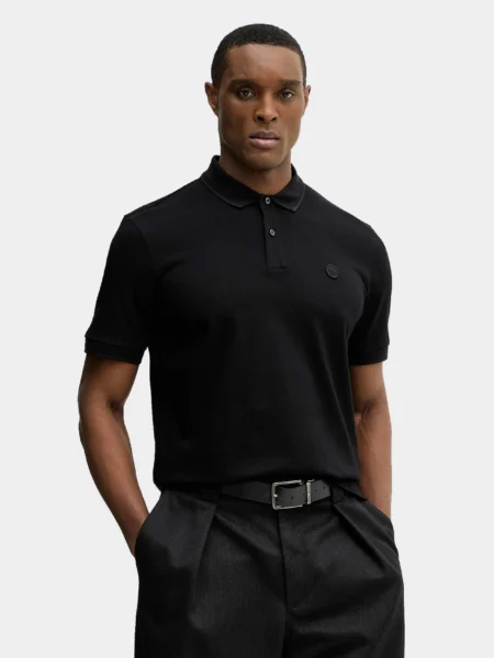 Polo BOSS en coton noir